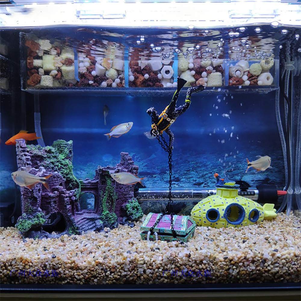 Yimaa Large Fish Tank Decorations Castle Aquarium Decorations Large Re Supply AG