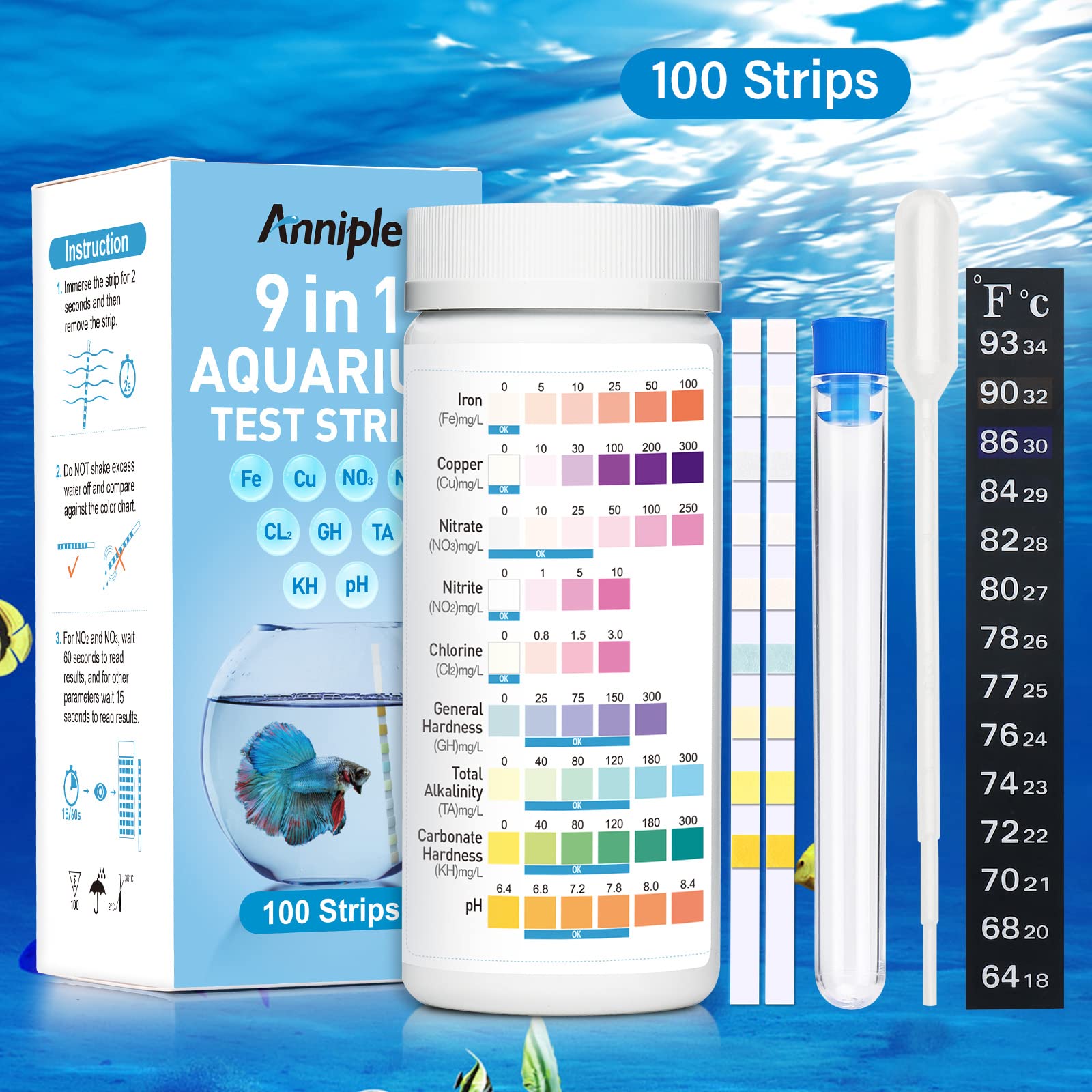 Aquarium water test strips best sale