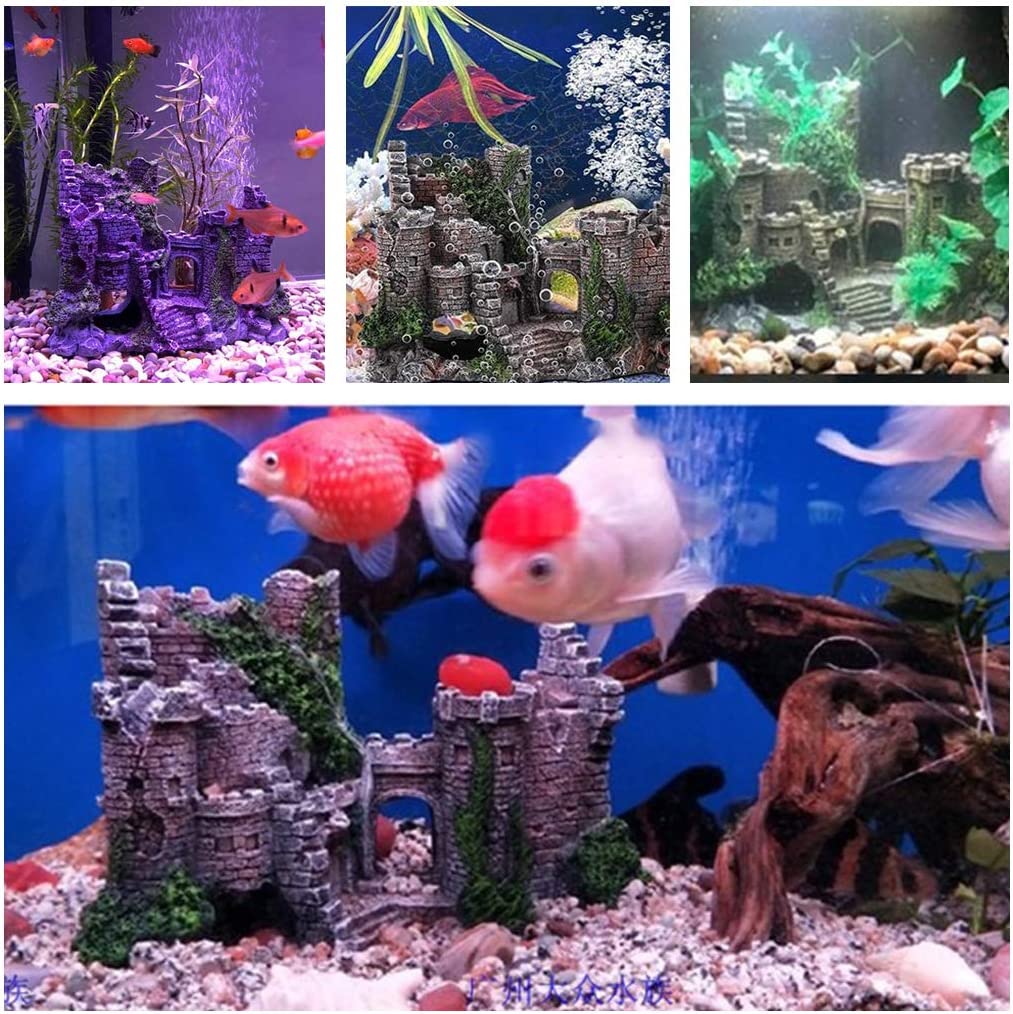 Yimaa Large Fish Tank Decorations Castle Aquarium Decorations Large Re Supply AG